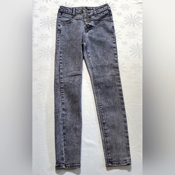 Vanilla Star Highrise Skinny Black Stone Wash Jeans Junior's Waist 26 / Size 3 - Picture 12 of 12